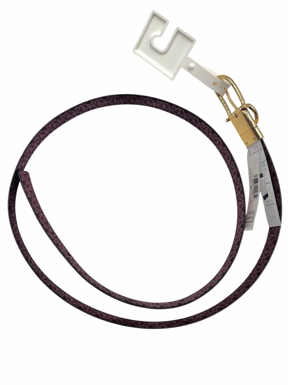 MICHAEL Michael Kors Women's Twist Reversible Belt Size XL